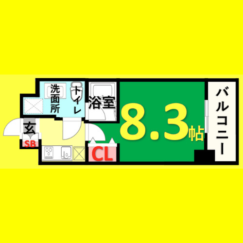ASレジデンス上前津　名古屋市賃貸　仲介手数料無料の間取り
