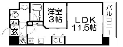 ロッカベラアパートメントの間取り