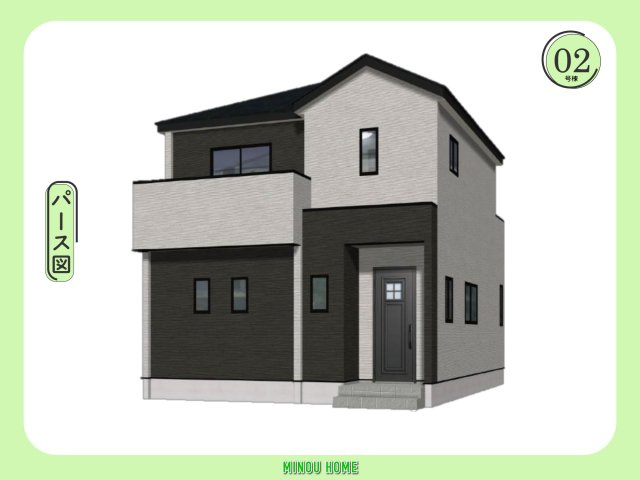 佐賀市開成2丁目‐1期の外観|■■2号棟／完成予想パース図■■