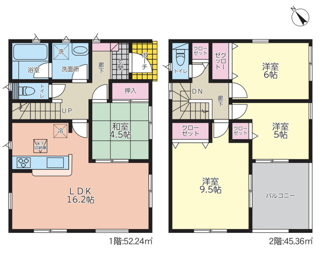 【間取り】 | 鴻巣市箕田　中古戸建