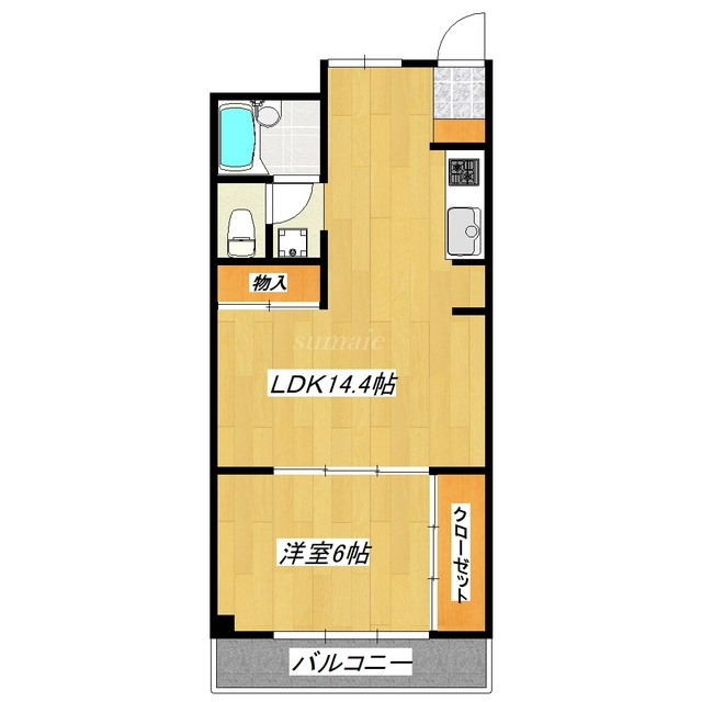 ベストヒーゲルハイムの間取り|広々ＬＤＫ14.4帖のお部屋です☆ミ