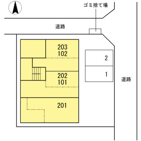 メープルハウス富士見台の区画図