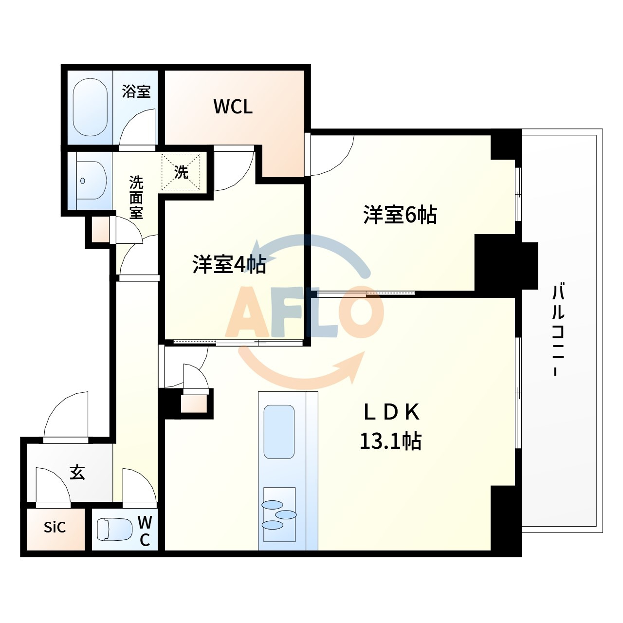 シエリアタワー大阪堀江　日吉小学校の間取り|シエリアタワー大阪堀江　間取り