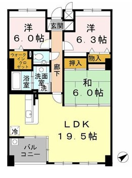 ヴィラウノカの間取り
