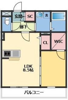 【間取り】 | メゾン・ドゥ・アッシュ一之江 | 間取りです。