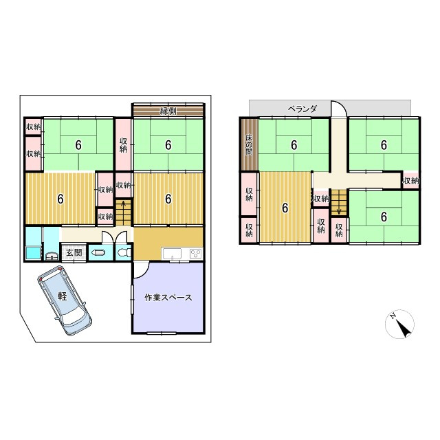 京都市北区大宮玄琢北町　中古一戸建の間取り