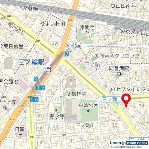 プレール・ドゥーク東京EASTⅢの地図