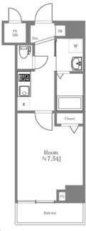 【間取り】 | Ｒｉｓｉｎｇ　ｐｌａｃｅ両国二番館 | 間取りです。