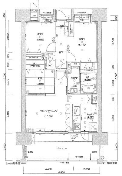 アーバンパレス香椎照葉の間取り