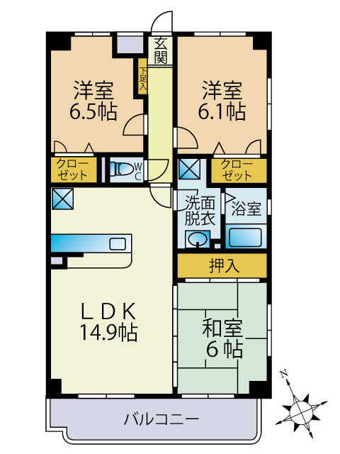 グランパルク若宮の間取り
