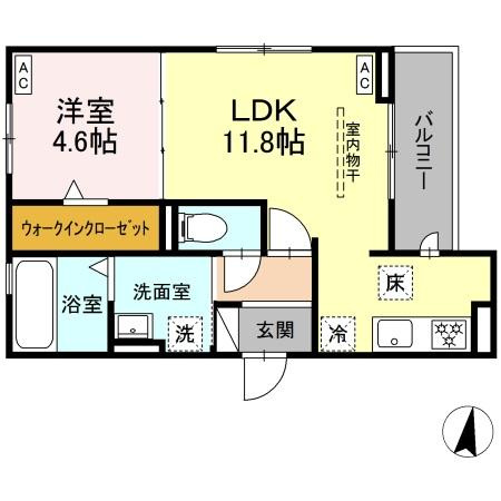 プレタクチュール中根町の間取り