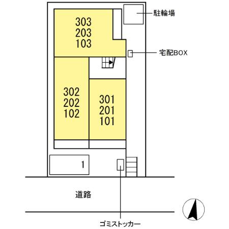プレタクチュール中根町の区画図