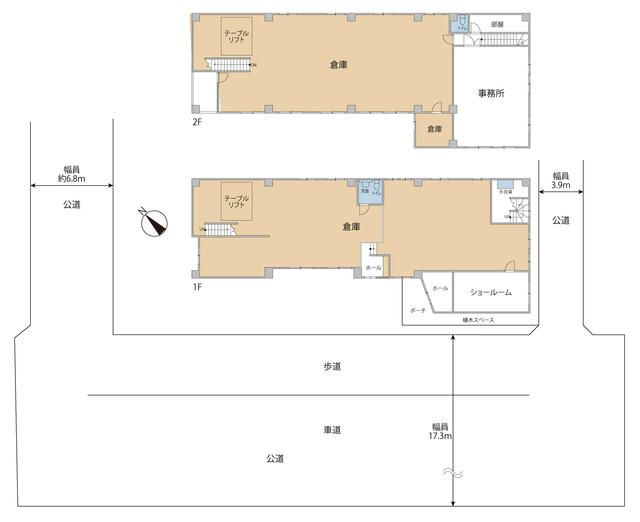 中里テナントの間取り