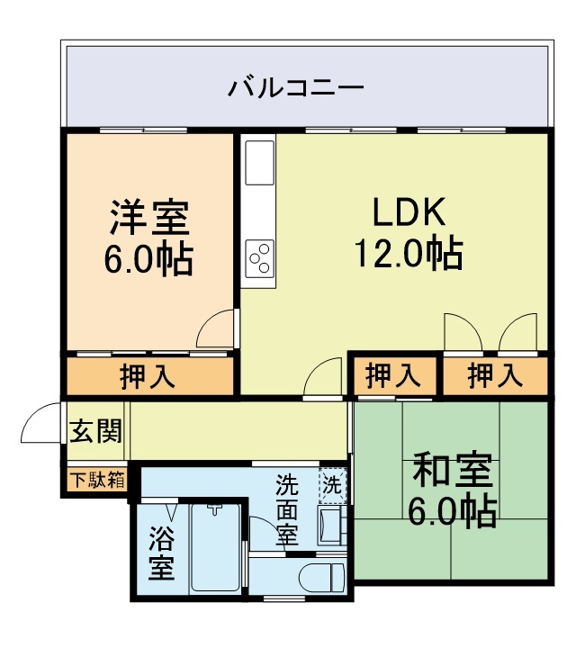 出水南ハイツの間取り