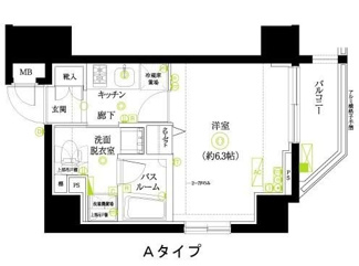 【間取り】 | ＺＯＯＭ浜松町 | 間取りです。