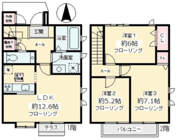 パークヴィレッジ王禅寺Ⅴの間取り