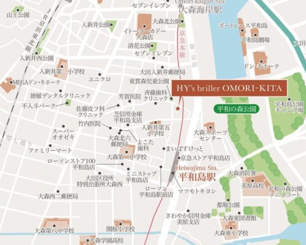 ハイズブリエ大森北の地図