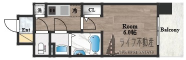 エスリード ザ・レーヴ大阪の間取り
