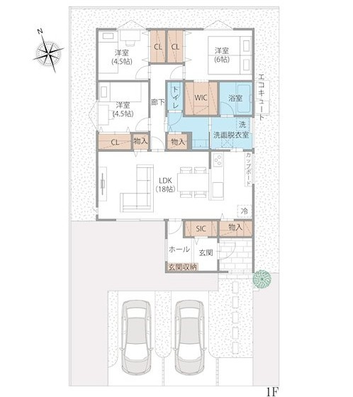 【WellBase】清原中央　全12区画の間取り|〇12号棟間取り図〇
