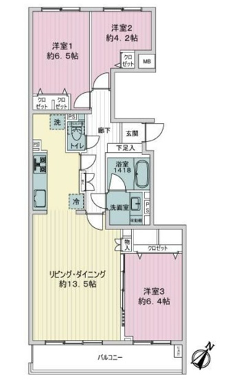 【間取り】 | パーク・ハイム落合台