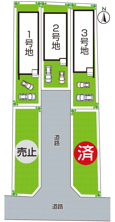 ★亀岡市古世町　第4期　新築一戸建ての区画図|全5区画