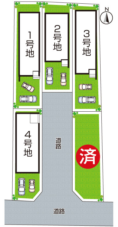 ★亀岡市古世町　第4期　新築一戸建ての区画図|全5区画