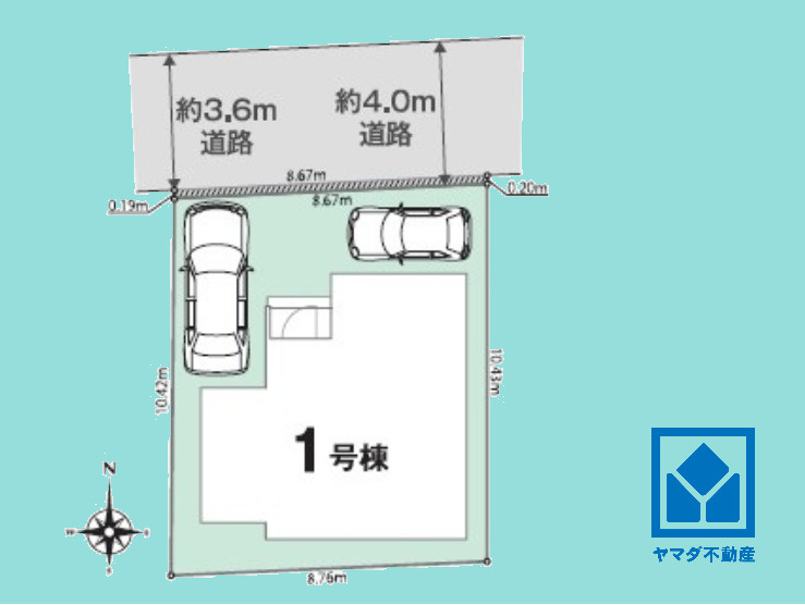 八幡市八幡長田　01期の区画図