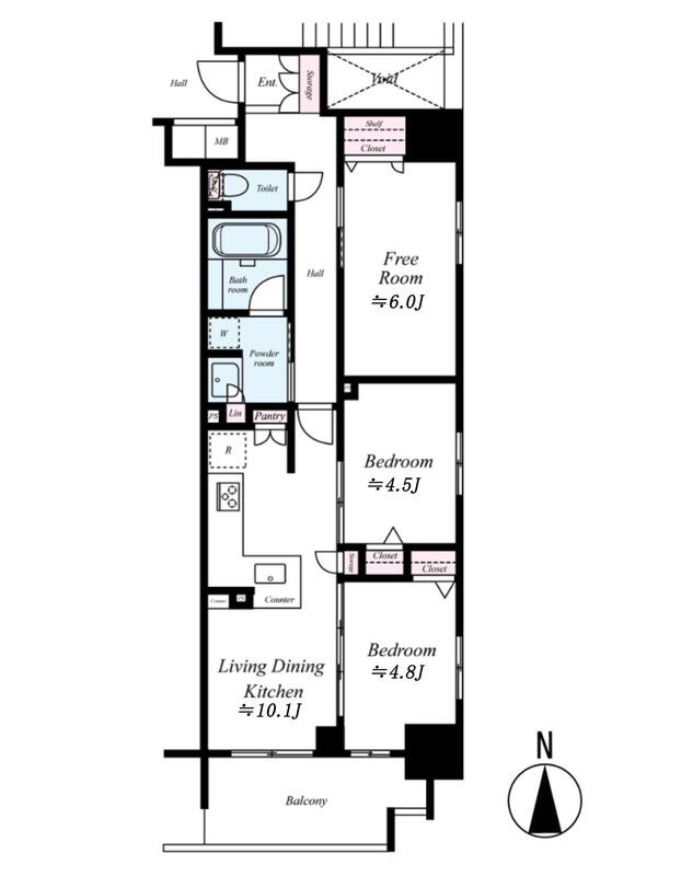 プレサンスロジェ堺筋本町の間取り|現状有姿