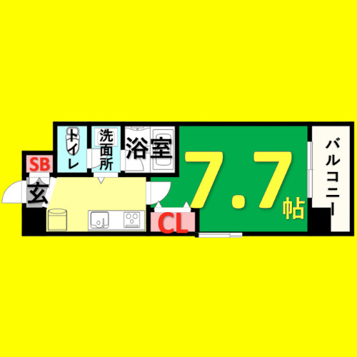 アルフィーレ新栄　名古屋市賃貸　仲介手数料無料の間取り