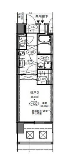 【間取り】 | 仲介手数料０円！HPに初期費用掲載！「プライスホーム」で検索！Ｒｕｐｉｅレジデンス渡辺通