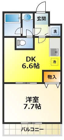 フジパレス式内町Ⅲ番館の間取り