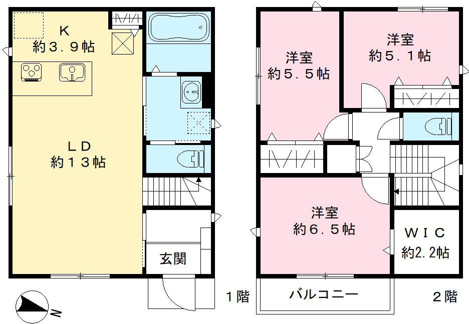 Ｎａｎａｌａ　C棟の間取り
