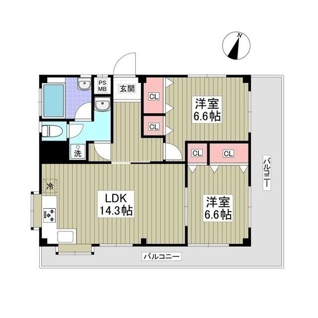 只見ハイツの間取り