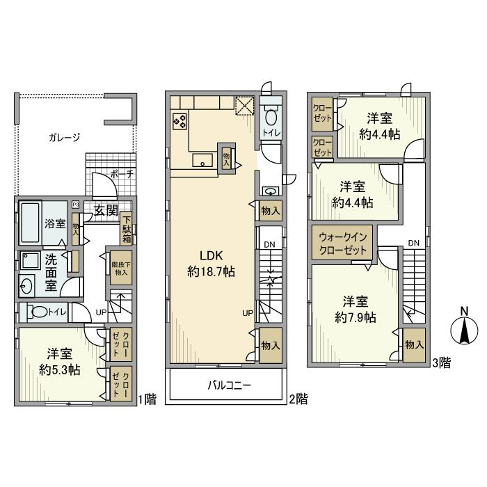 辻戸建の間取り