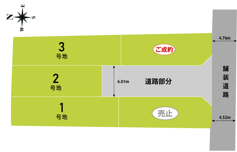 亀岡市古世町　第4期　新築一戸建ての区画図|全5区画