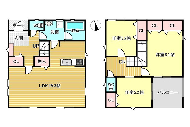 中古住宅　旦島中町1丁目の間取り