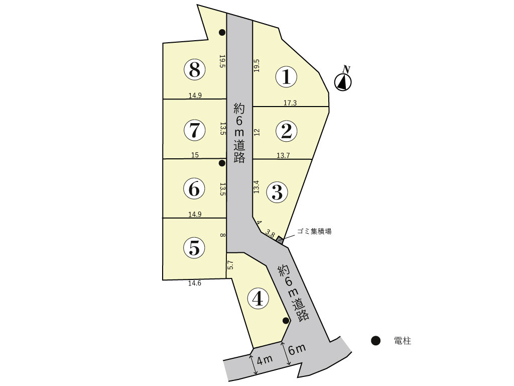 亀山市栄町《全8区画》の土地図