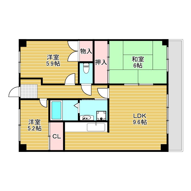 ケントマンションの間取り