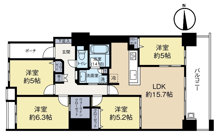 タワーズランド北野田フロントタワーの間取り|4LDK！