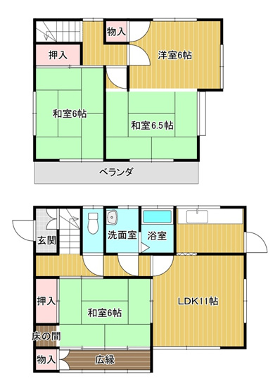 【間取り】 | 坂戸市鶴舞４丁目　中古戸建