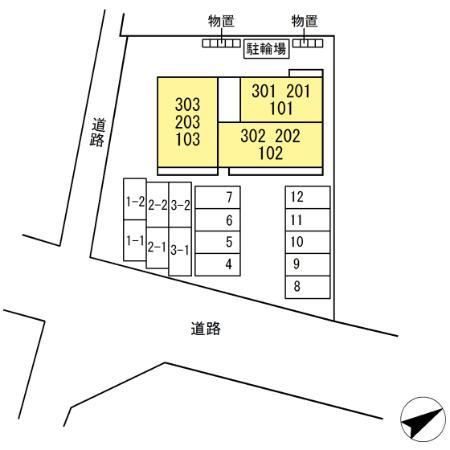 TORISIA大慈寺町　Aの区画図