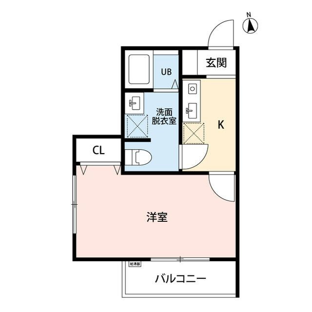千葉市稲毛区稲毛東５丁目のアパートの間取り