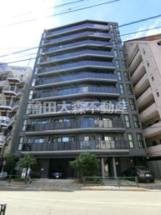 ザ・パークハビオ蒲田の外観|外観タイル張り　RC鉄筋コンクリート造地上11階建て1R30戸1LDK30戸の総戸数60戸ペット楽器演奏相談可SOHO可インターネット無料　三菱地所の蒲田駅近高級賃貸マンション　ザ・ハ―ビオ蒲田