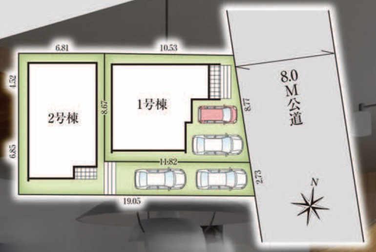 グラファーレ佐倉市宮前３丁目１１期の区画図