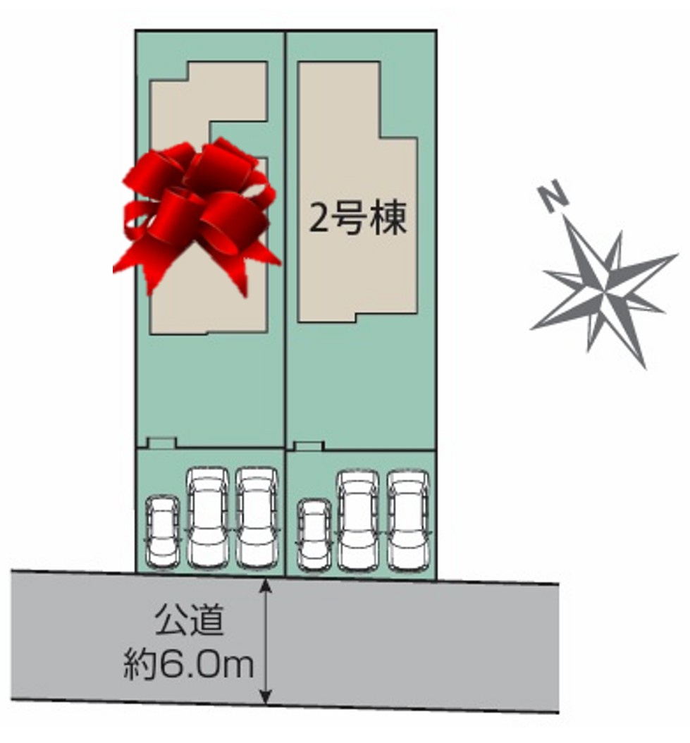 【ブルーミングガーデン】宇都宮市平松3丁目 全２邸の区画図|早くも最終1邸となりました！