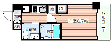 【間取り】 | エステムコート阿波座プレミアム