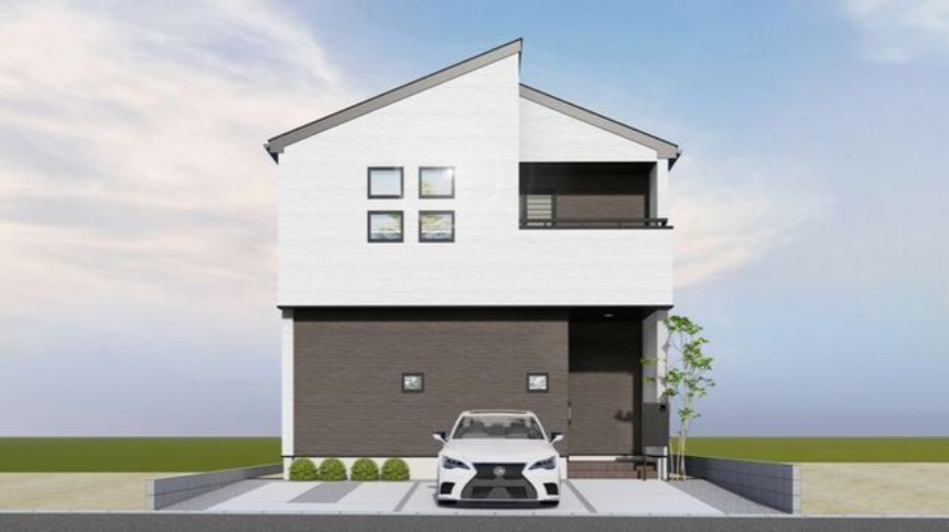 うるま市喜仲（全3棟）2号棟の外観パース|2号棟　外観パースです