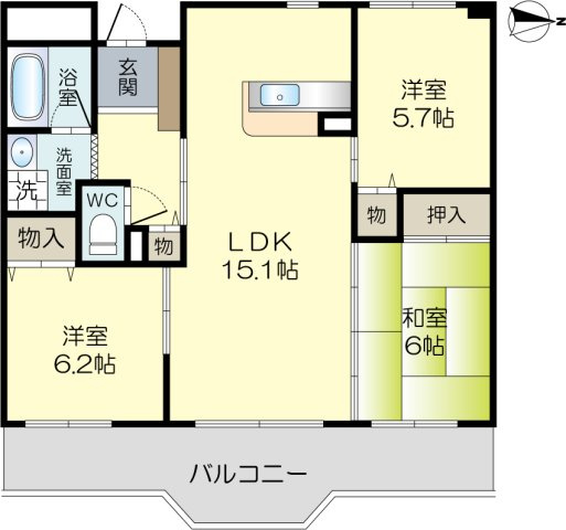 リヴェール春日の間取り