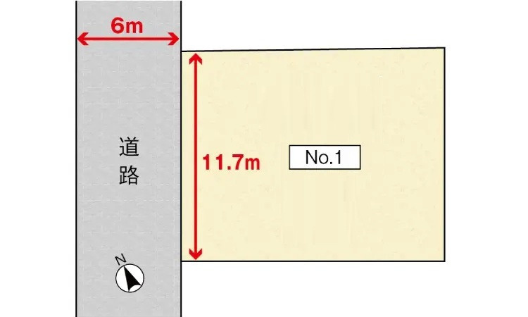 佐伯区五月が丘５丁目の土地図