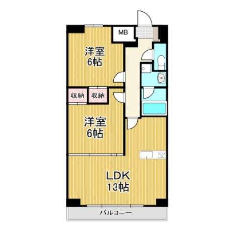 グリーンスクウェアの間取り|反転あり